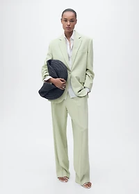 Straight-fit suit pants
