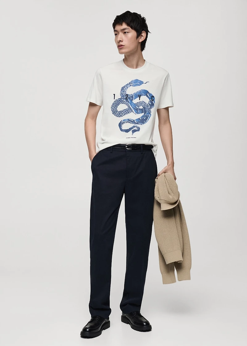 100% cotton t-shirt with graphic print on the front