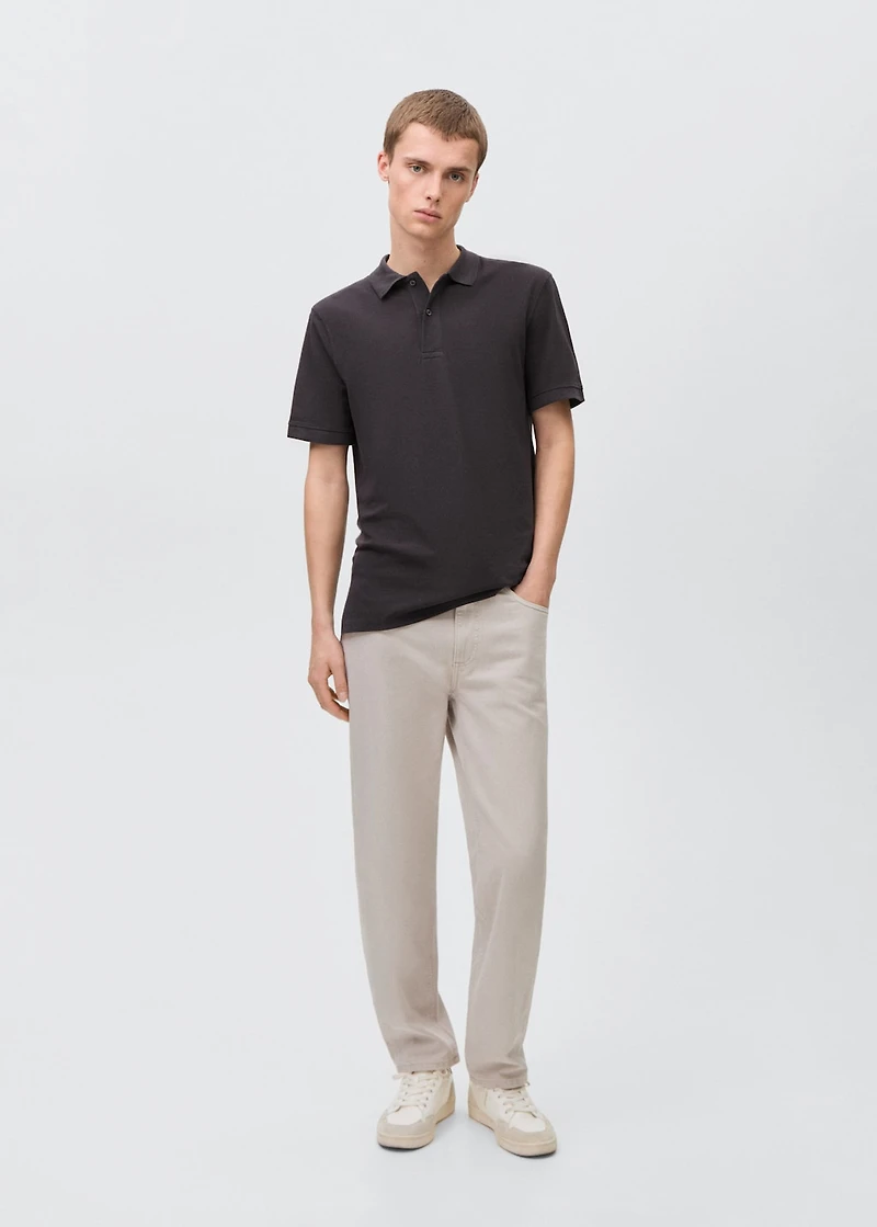 Cotton piqué polo shirt