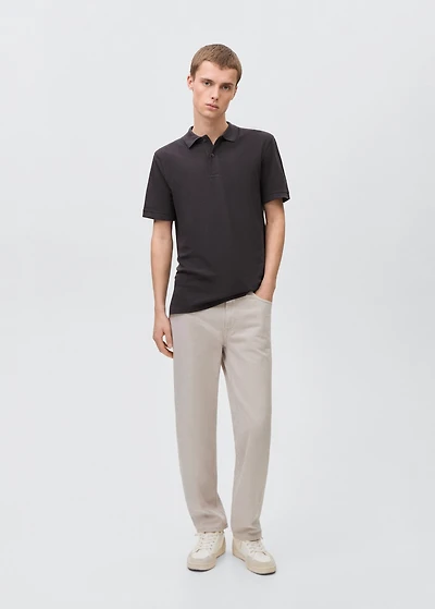 Cotton piqué polo shirt