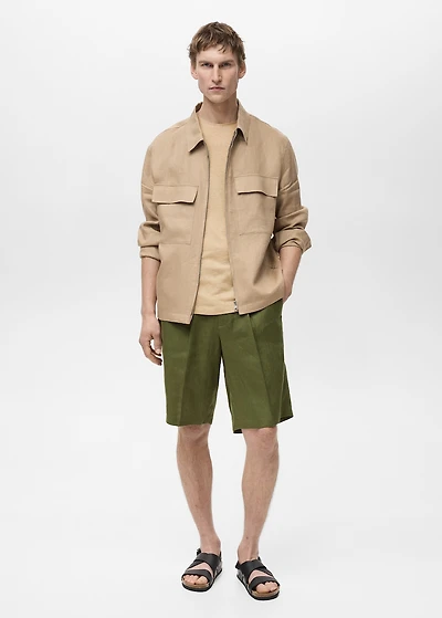 100% linen jacket with pockets