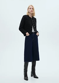 Tweed jacket with jewel buttons