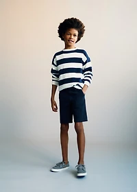 Linen chino Bermuda shorts