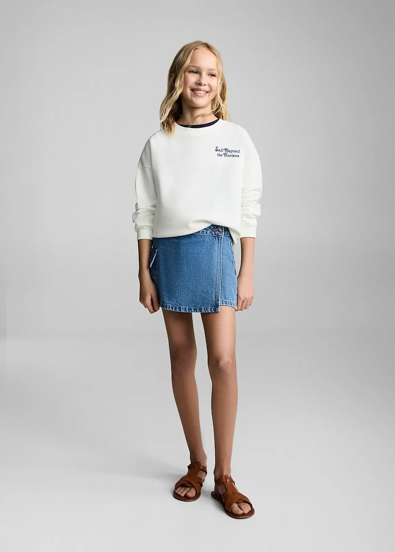 Message cotton sweatshirt