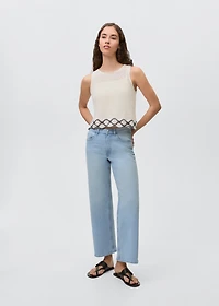 Knitted top with contrast details