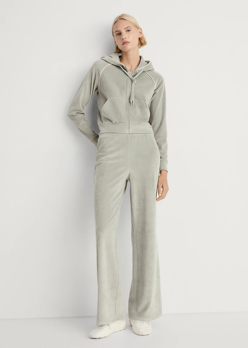 Soft-touch velour pants