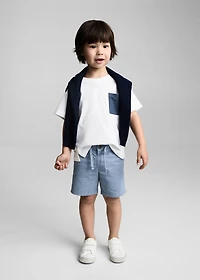 Cotton shorts with drawstring