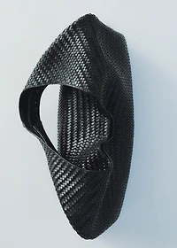 Large braided leather shoulder bag