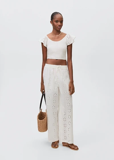 Ruffles embroidered top