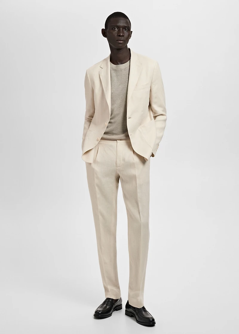 Salerno 100% Linen Slim Fit Suit Pants