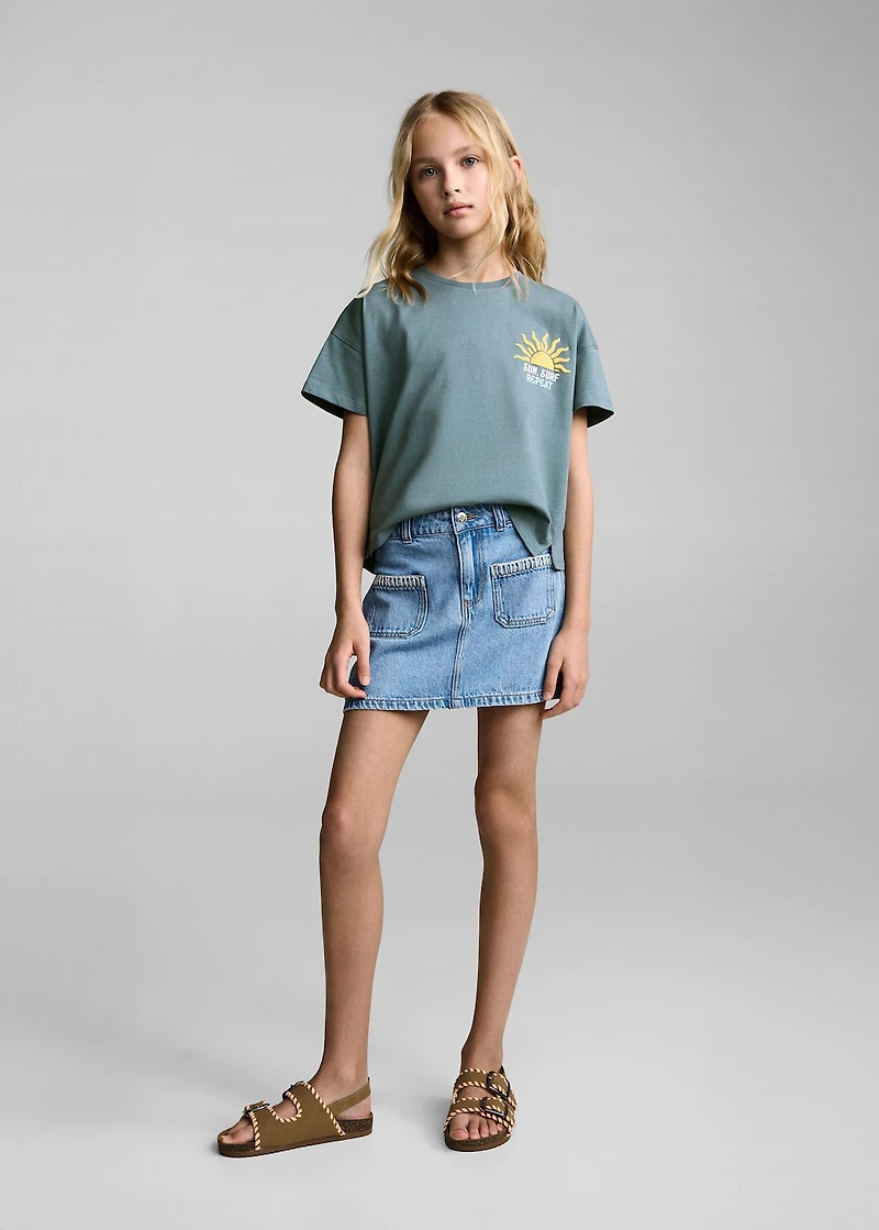 Embossed printed t-shirt