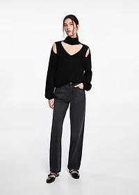 Oversized sweater with openings