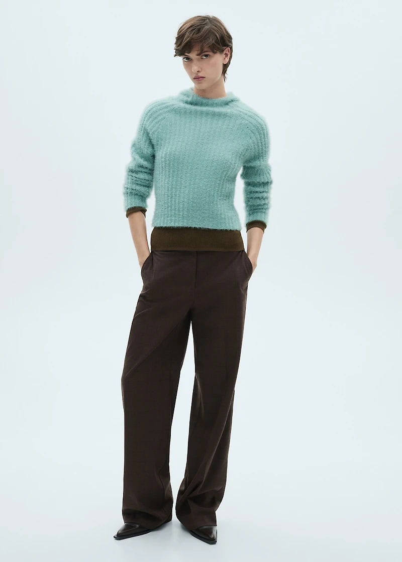 Faux-fur hooded sweater