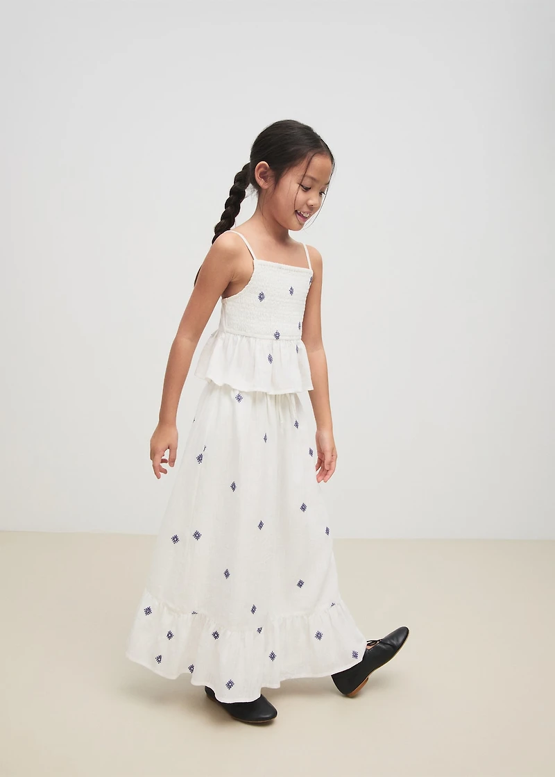 Embroidered details skirt