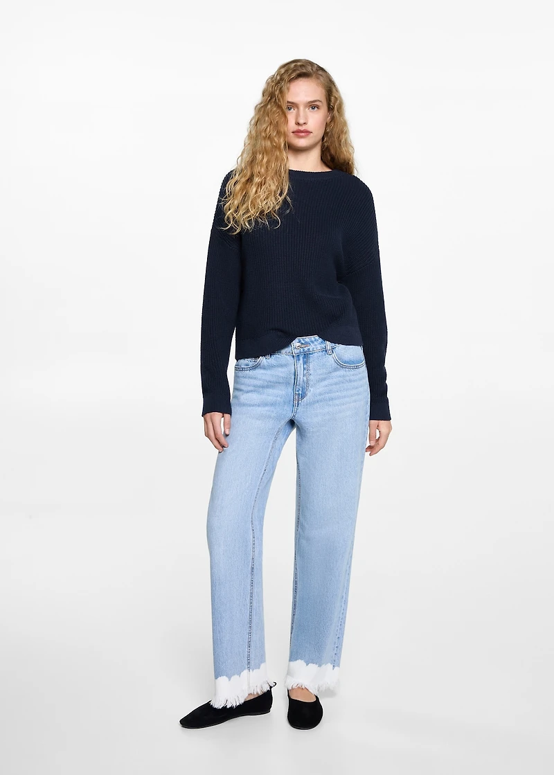 Cut-out knitted sweater