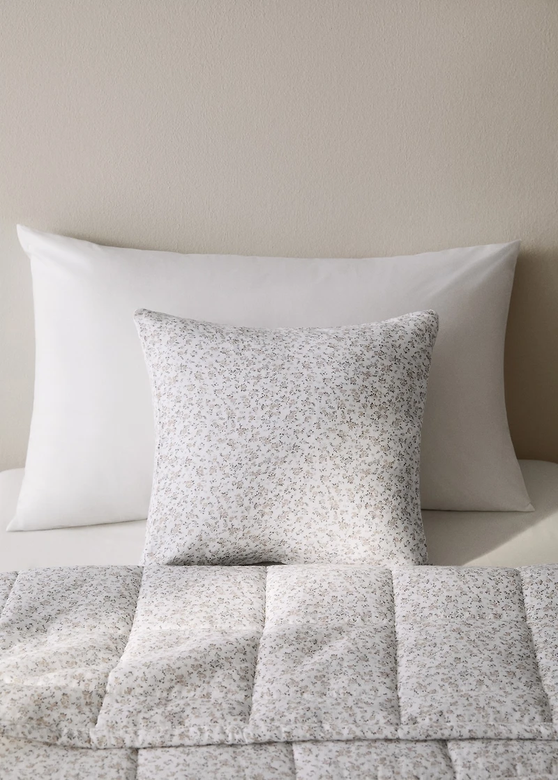 Cotton floral-print children’s cushion cover 40x40 cm