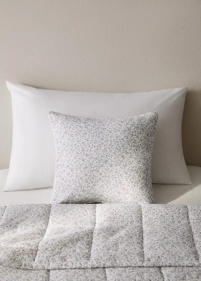 Cotton floral-print children’s cushion cover 40x40 cm