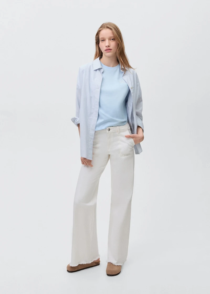 Message cotton T-shirt