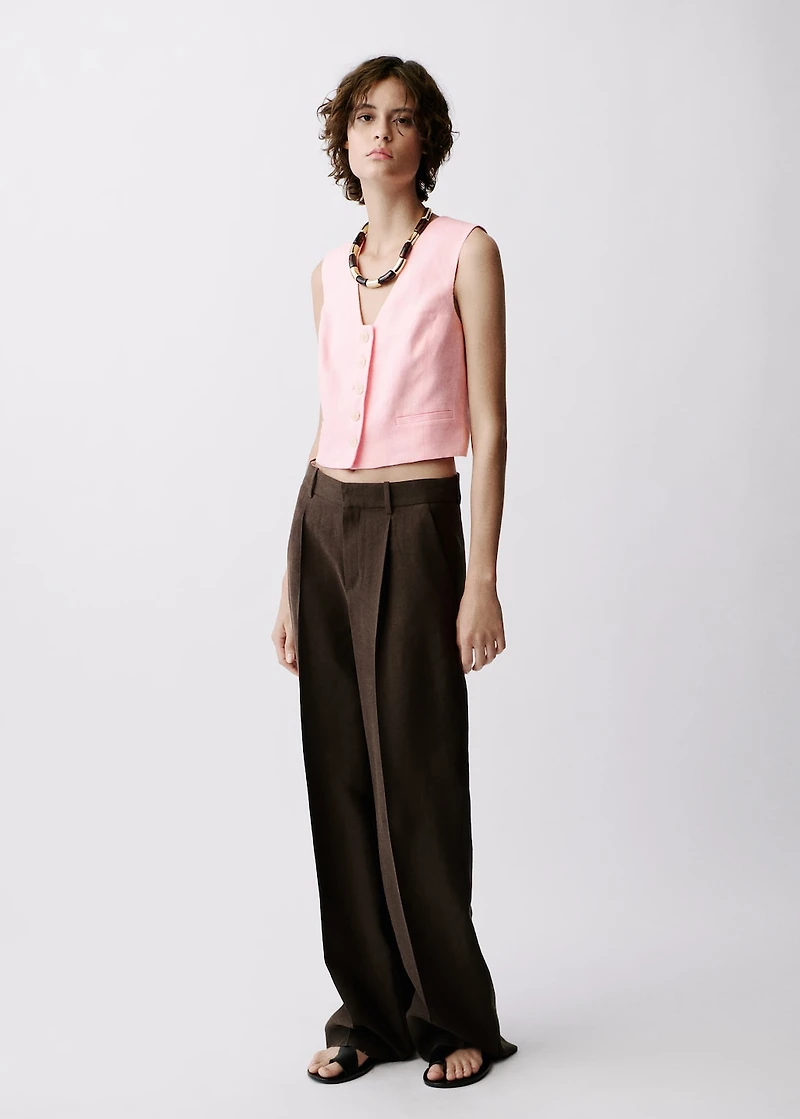 Linen suit waistcoat