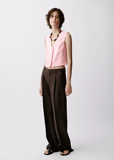 Linen suit waistcoat