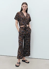 Printed culotte pants