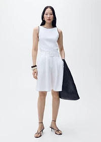 Cotton top with contrasting trim