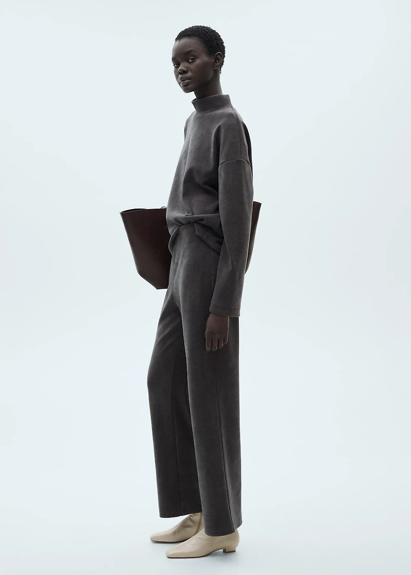 Corduroy straight pants