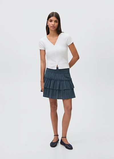 Short flared skirt