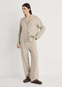 Linen-blend pants