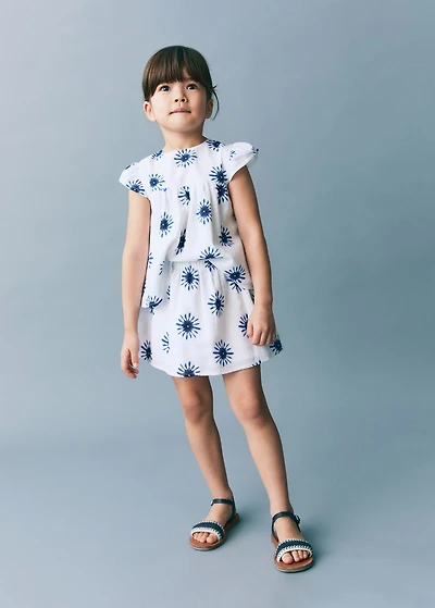 Printed cotton blouse