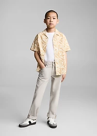 Short sleeved cotton shirt