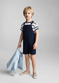 Cotton knit dungarees