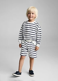 Striped cotton-blend sweatshirt