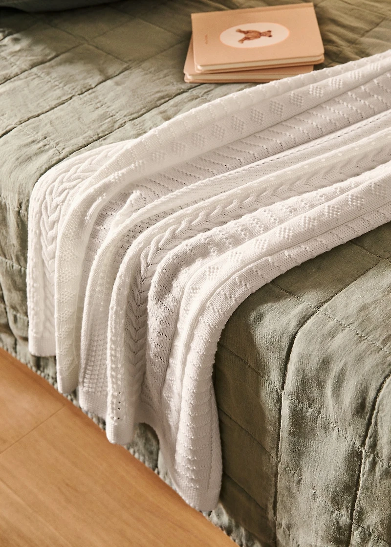 Children's cotton knitted blanket