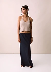 Bow linen skirt