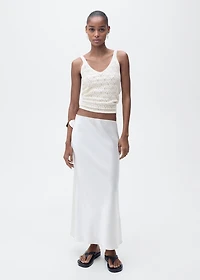 Knit top with lace accents