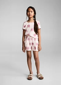 Printed cotton shorts