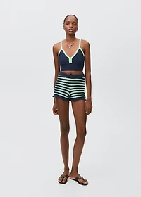 Contrasting crochet top