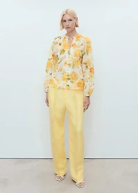 Floral cotton blouse