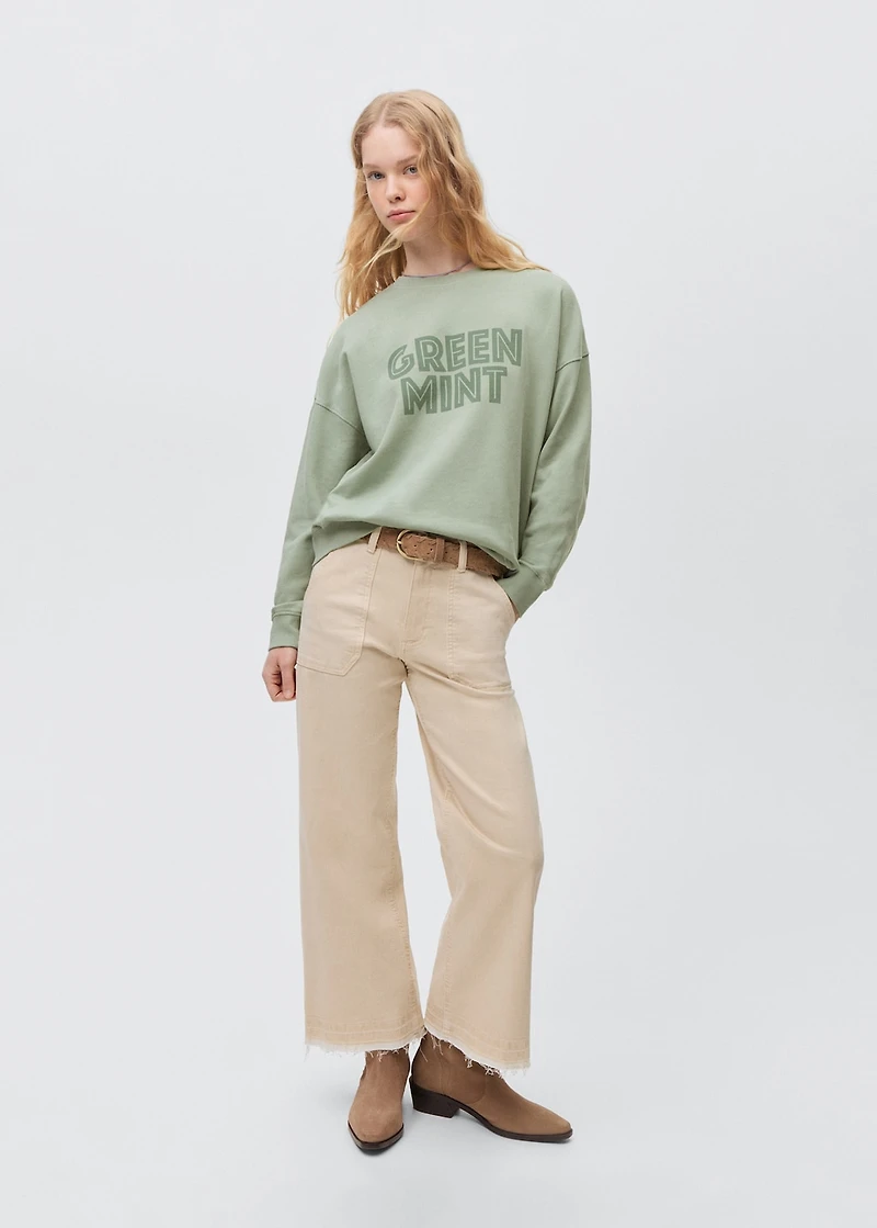 Printed message sweatshirt