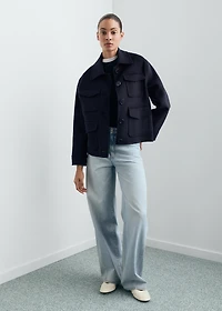 Wool jacket with pockets