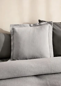 Cotton jacquard mini-check bed cushion cover 50x50 cm