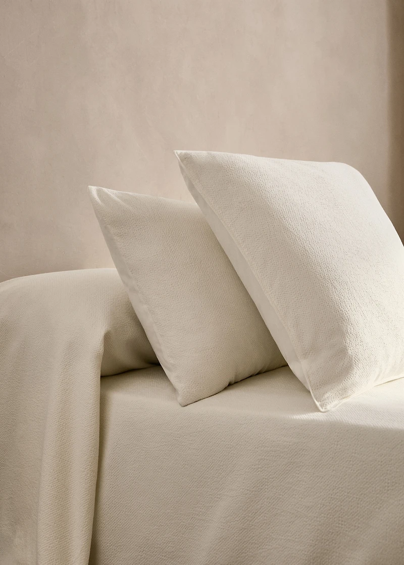 Percale cotton textured pillowcase 45x110 cm