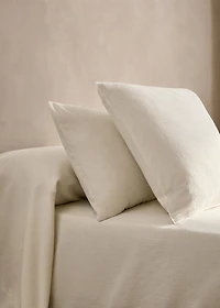 Percale cotton textured pillowcase 45x110 cm