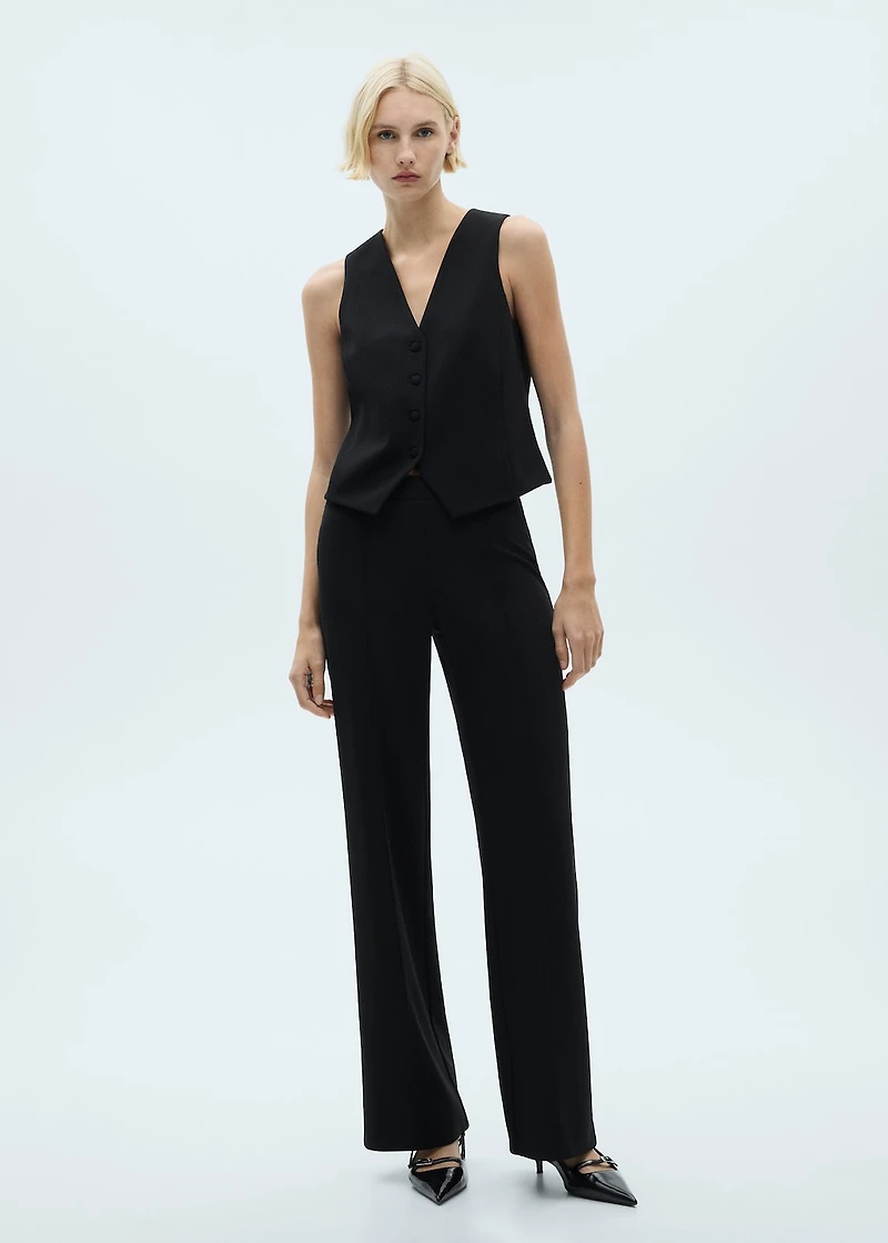 Suit vest with buttons