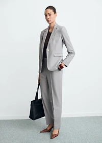 Fitted suit blazer