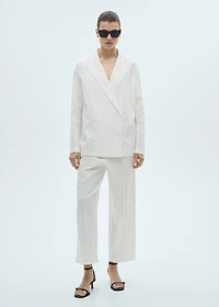 Wrinkled-effect suit blazer