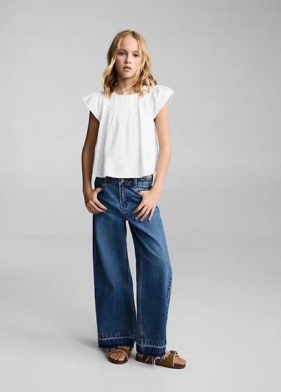 Embroidered cotton blouse