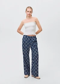 Printed straight pants