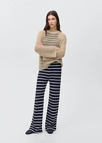 Striped knit pants